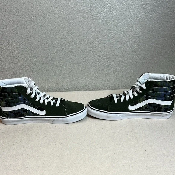 Vans Sk8-Hi Drippy Camo Green/White - Size 10 - High-Top Sneakers - Picture 7 of 9
